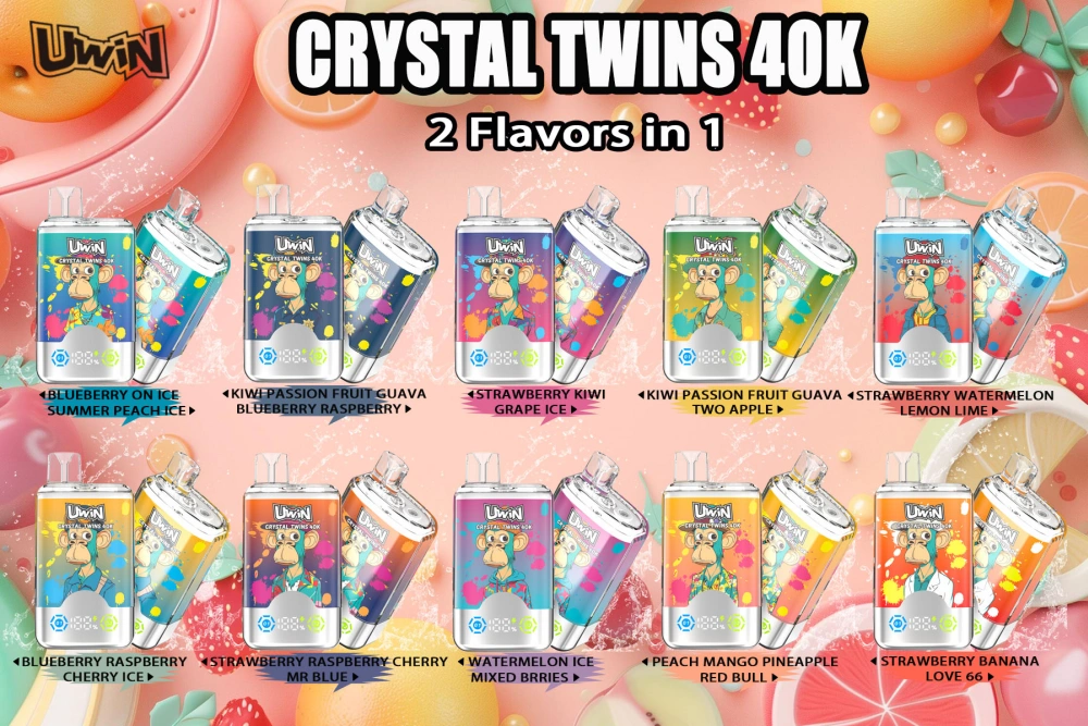 EU Vape Uwin 40k Trekjes Crystal Twins 2 in 1 Elektronische Sigaret Gratis Verzending