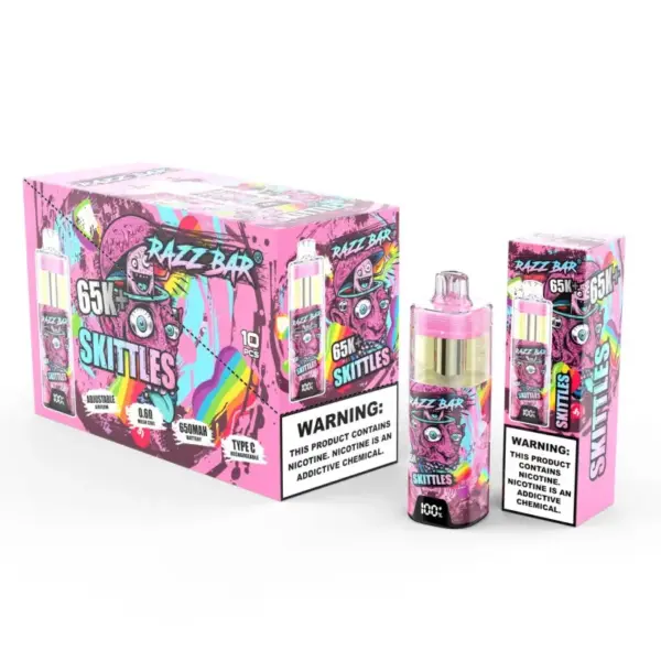 EU Magazijn Razz Bar 65k+ Puffs Kristal Wegwerp Vape 65000 Groothandel Gratis Verzending