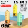 Fizzy 150k Puffs 15 in 1 Smaken Wegwerp Vape 150000 Gratis Verzending EU Magazijn
