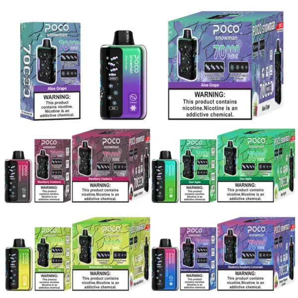 POCO 70000 Puffs 70k Snowman Ice Control Wegwerp Vape Gratis Verzending EU Magazijn