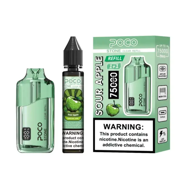 POCO 75K Puffs Stone Hervulbare Crystal Wegwerp Vape 75000 met 40ml Vloeistof EU Magazijn