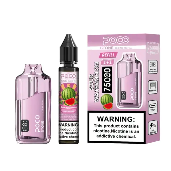 POCO 75K Puffs Stone Hervulbare Crystal Wegwerp Vape 75000 met 40ml Vloeistof EU Magazijn
