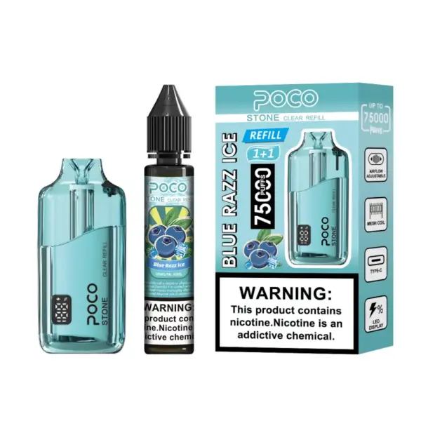 POCO 75K Puffs Stone Hervulbare Crystal Wegwerp Vape 75000 met 40ml Vloeistof EU Magazijn