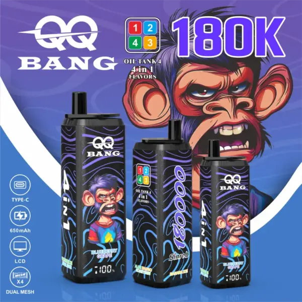 QQ Bang 180k Puffs 4 In 1 Wegwerp Vape 180000 Groothandel Gratis Verzending