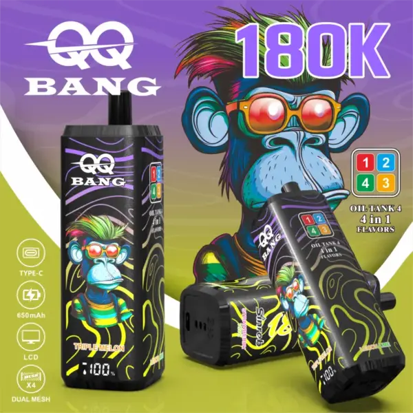 QQ Bang 180k Puffs 4 In 1 Wegwerp Vape 180000 Groothandel Gratis Verzending