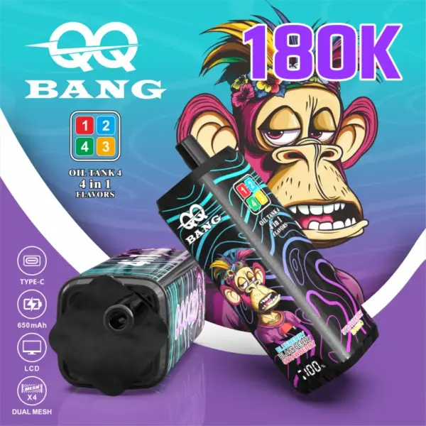 QQ Bang 180k Puffs 4 In 1 Wegwerp Vape 180000 Groothandel Gratis Verzending