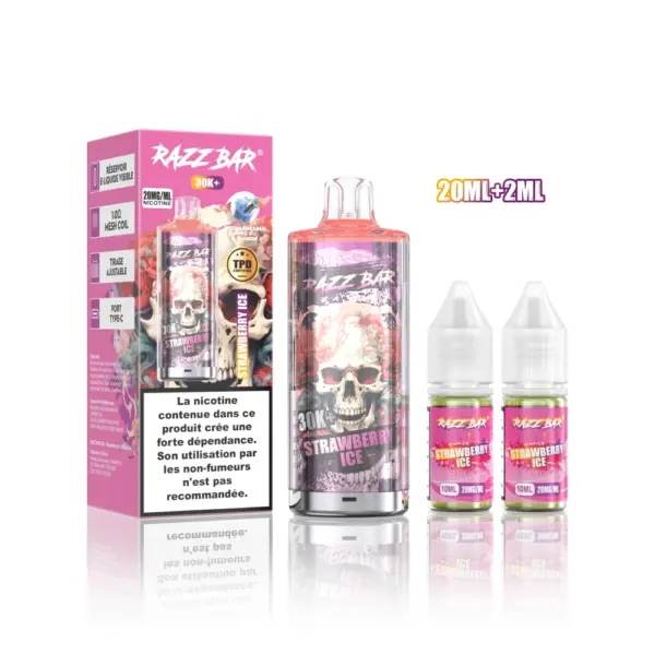 Puff 30000 Razz Bar 30k Puffs TPD Wegwerpvape Groothandel Navulbaar Met 20ml E Liquid Gratis Verzending Vanuit EU