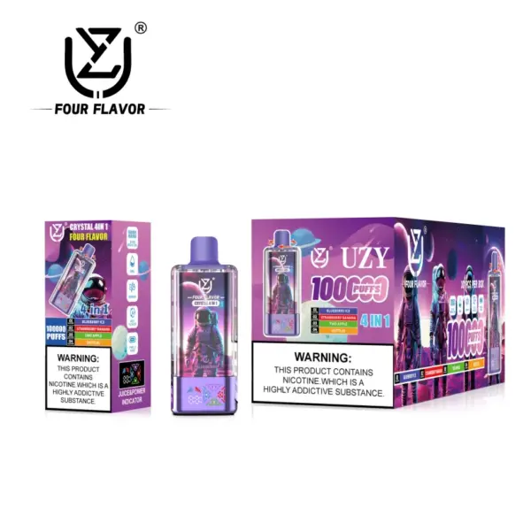 UZY 100K Puffs 4 in 1 Vier Smaken Wegwerp Vape 100000 Snelle Levering EU Magazijn