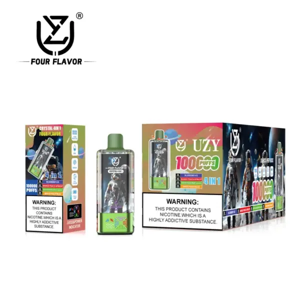 UZY 100K Puffs 4 in 1 Vier Smaken Wegwerp Vape 100000 Snelle Levering EU Magazijn