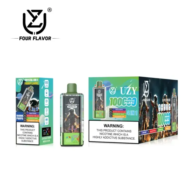UZY 100K Puffs 4 in 1 Vier Smaken Wegwerp Vape 100000 Snelle Levering EU Magazijn