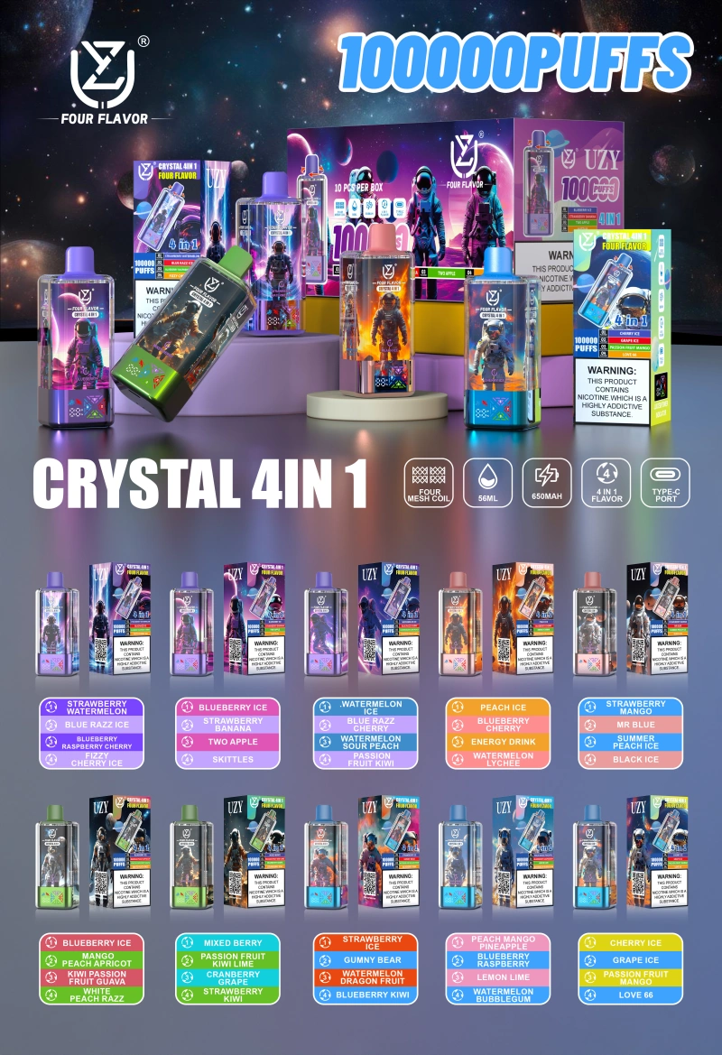 UZY 100K Puffs 4 in 1 Vier Smaken Wegwerp Vape 100000 Snelle Levering EU Magazijn