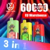 UZY 60K Puffs 3 in 1 Beste Wegwerp Vape 60000 Gratis Verzending EU Magazijn