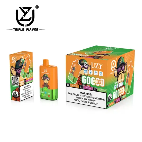 UZY 60K Puffs 3 in 1 Beste Wegwerp Vape 60000 Gratis Verzending EU Magazijn
