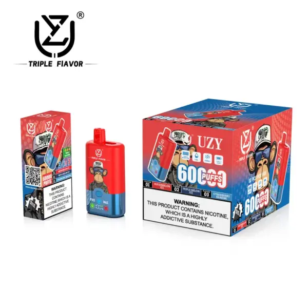 UZY 60K Puffs 3 in 1 Beste Wegwerp Vape 60000 Gratis Verzending EU Magazijn