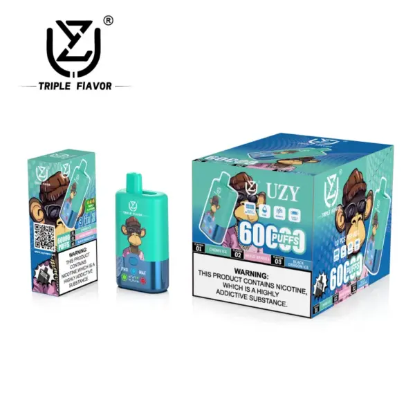 UZY 60K Puffs 3 in 1 Beste Wegwerp Vape 60000 Gratis Verzending EU Magazijn
