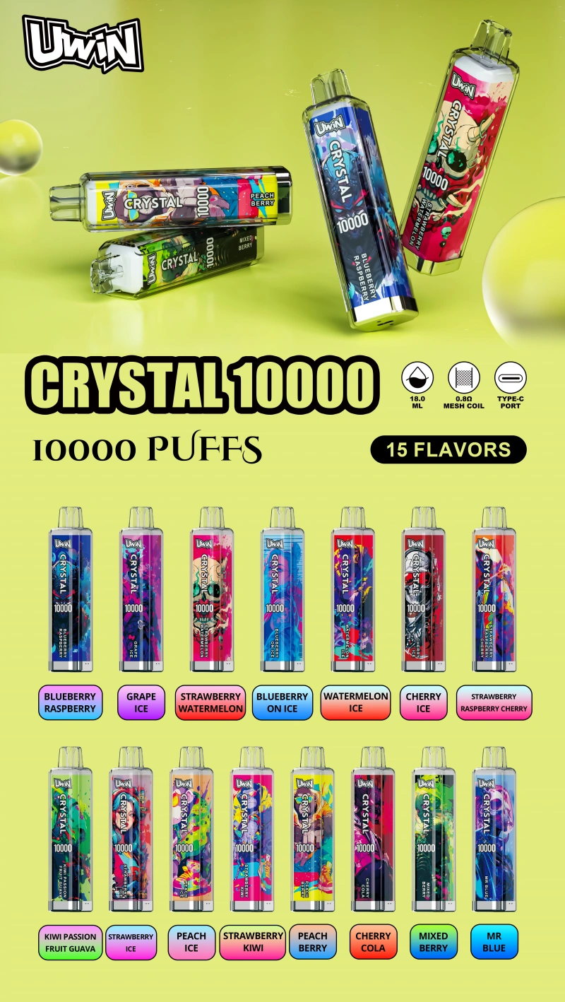 Uwin 10000 Trekjes 10k Goedkope Crystal Wegwerp Vape Gratis Verzending EU Magazijn