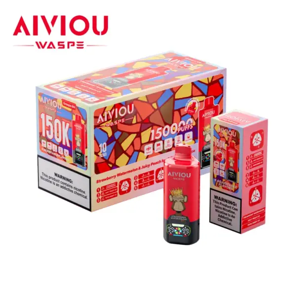 WASPE 150000 Trekjes AIVIOU Wegwerp Vape 6 In 1 Groothandel Gratis Verzending EU Magazijn
