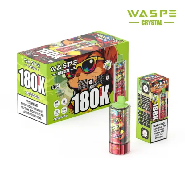WASPE 180K trekjes 8 in 1 Crystal Wegwerp Vape 180000 Gratis verzending vanuit EU magazijn