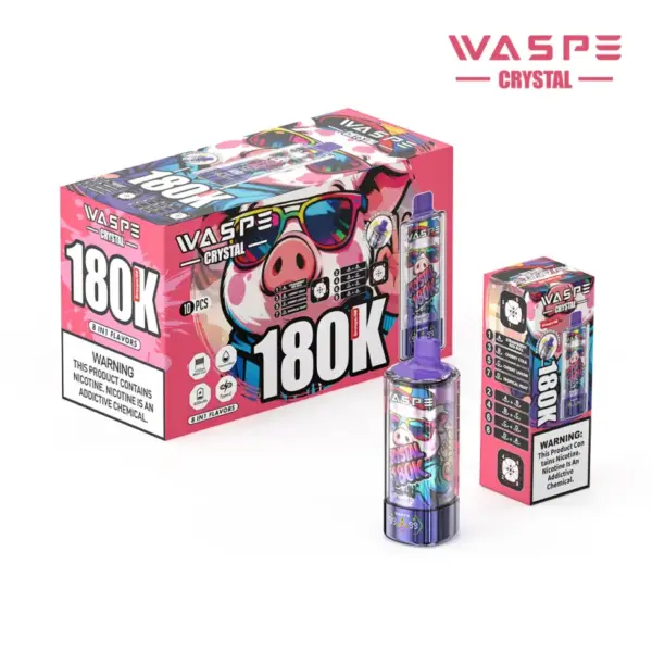 WASPE 180K trekjes 8 in 1 Crystal Wegwerp Vape 180000 Gratis verzending vanuit EU magazijn