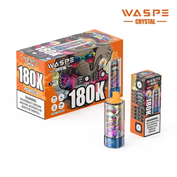 WASPE 180K trekjes 8 in 1 Crystal Wegwerp Vape 180000 Gratis verzending vanuit EU magazijn