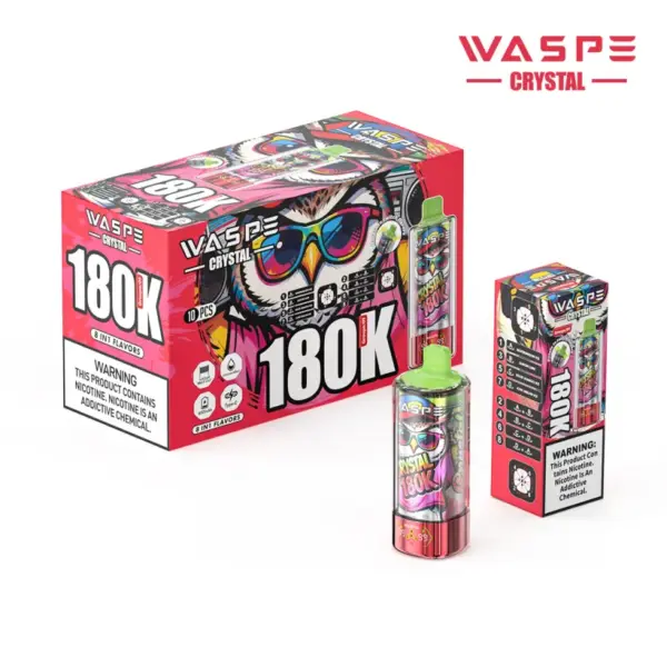 WASPE 180K trekjes 8 in 1 Crystal Wegwerp Vape 180000 Gratis verzending vanuit EU magazijn