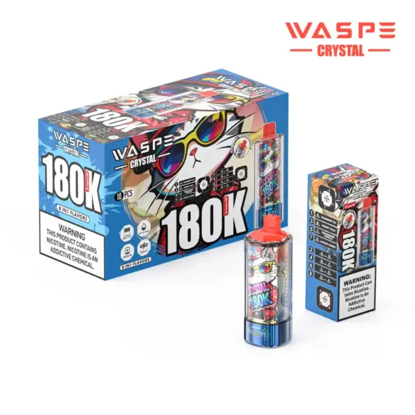 WASPE 180K trekjes 8 in 1 Crystal Wegwerp Vape 180000 Gratis verzending vanuit EU magazijn