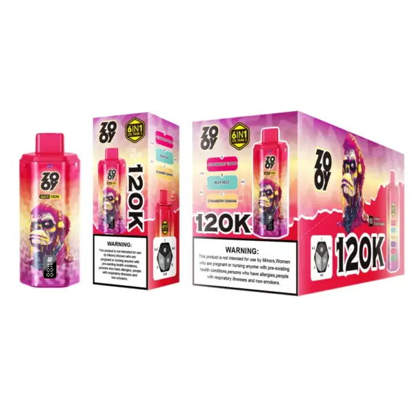 ZOOY 120K Puffs 6-in-1 Wegwerp Vape 120000 Gratis verzending vanuit EU-magazijn