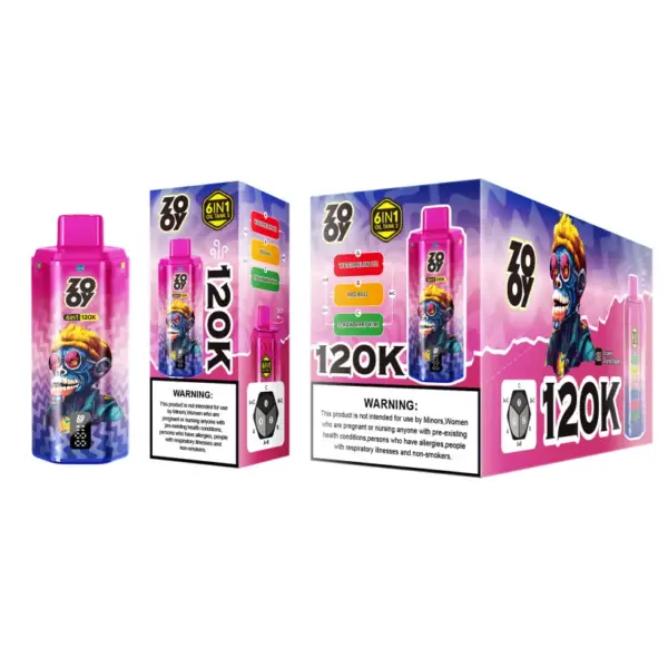 ZOOY 120K Puffs 6-in-1 Wegwerp Vape 120000 Gratis verzending vanuit EU-magazijn