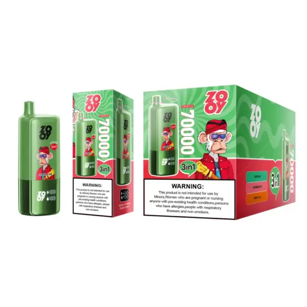 ZOOY 70K Puffs 70000 3 in 1 Drie Smaken Wegwerp Vape Gratis Verzending EU Magazijn