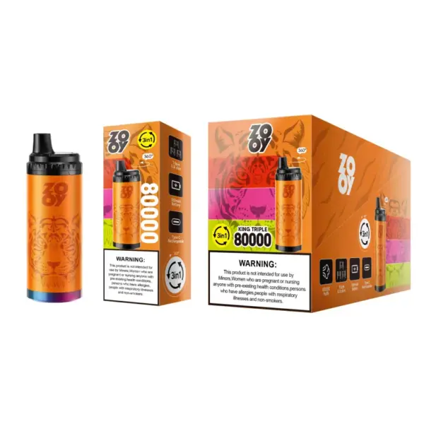 ZOOY 80k Puffs Wegwerpvape King Triple 80000 3 in 1 EU Magazijn