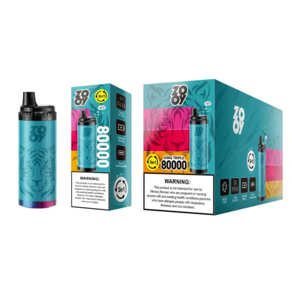 ZOOY 80k Puffs Wegwerpvape King Triple 80000 3 in 1 EU Magazijn