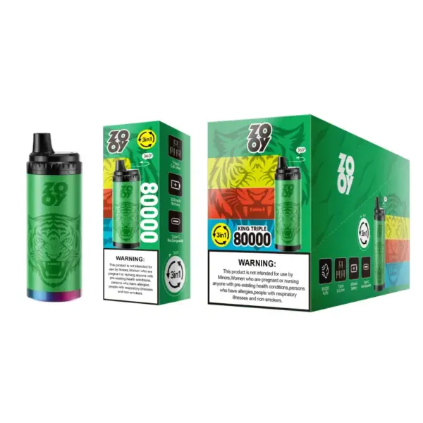 ZOOY 80k Puffs Wegwerpvape King Triple 80000 3 in 1 EU Magazijn