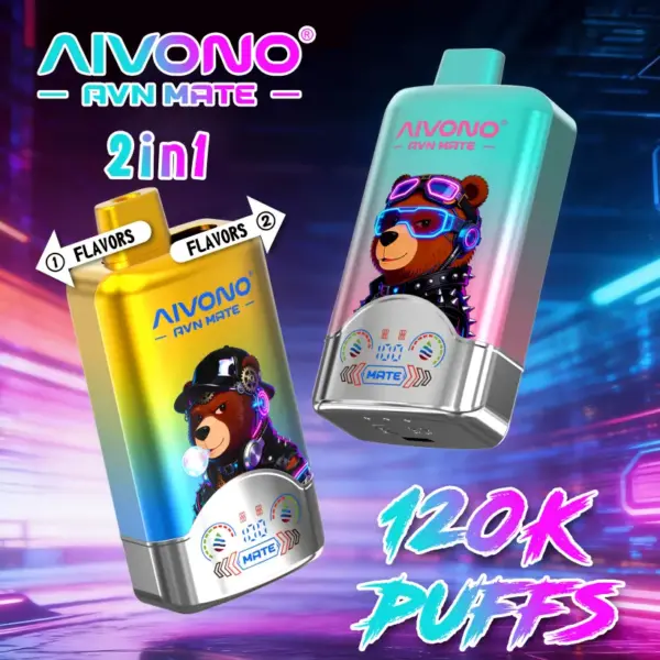 Aivono 120K Puffs 2 In 1 Smaken Avn Mate Wegwerp E Sigaret Groothandel Gratis Verzending