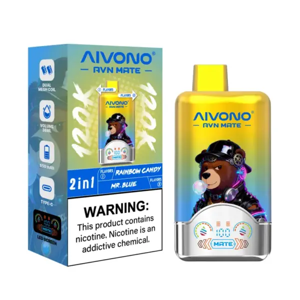 Aivono 120K Puffs 2 In 1 Smaken Avn Mate Wegwerp E Sigaret Groothandel Gratis Verzending