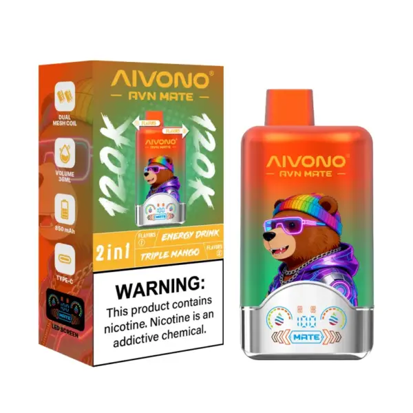 Aivono 120K Puffs 2 In 1 Smaken Avn Mate Wegwerp E Sigaret Groothandel Gratis Verzending