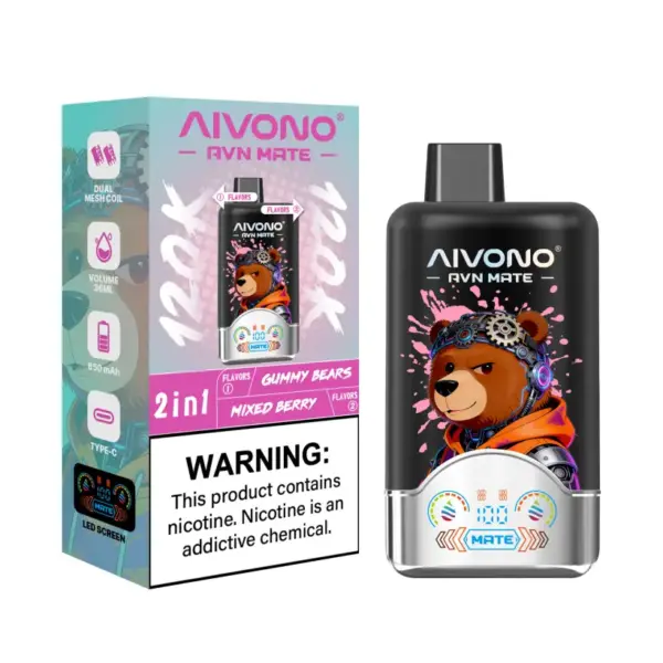 Aivono 120K Puffs 2 In 1 Smaken Avn Mate Wegwerp E Sigaret Groothandel Gratis Verzending