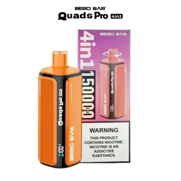 BESO BAR Quads Pro 150K Puffs 4-in-1 Wegwerp Vape met Fruitsmaken Gratis Verzending