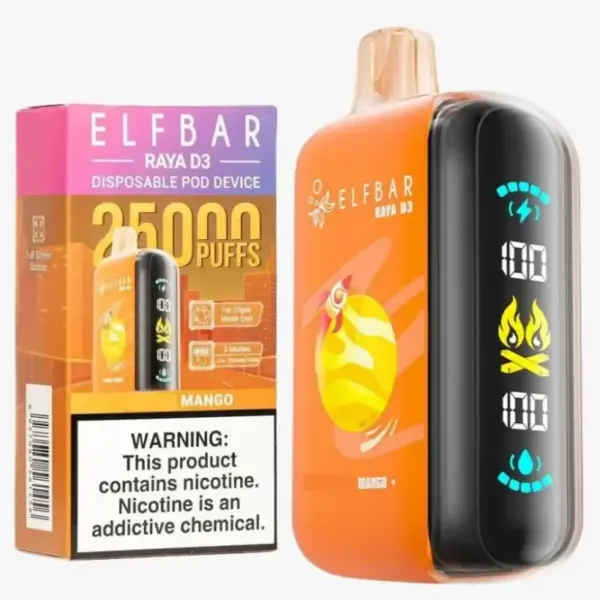 ELF BAR 25K Puffs 25000 RAYA D3 Wegwerp Vape EU Magazijn
