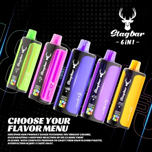 Entrepôt UE Stagbar 180k Puffs Vape Jetable 4 en 1 Vente en Gros Livraison Gratuite