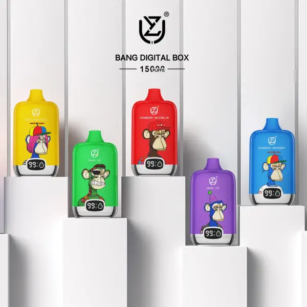 EU Magazijn UZY 15K Puffs 15000 Bang Digitale Box Wegwerp Vape Gratis Verzending