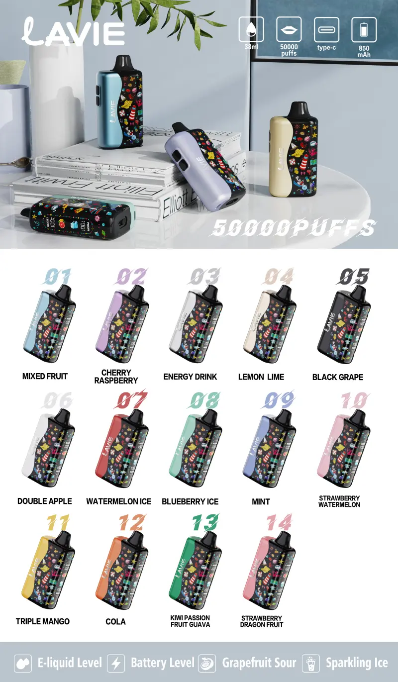 Lavie 50K Puffs 50000 Beste Wegwerp E Sigaret Groothandel Gratis Verzending