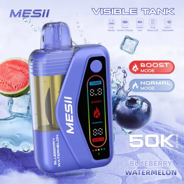 Mesii 50K Puffs Visible Tank Dual Mode Wegwerp E Sigaret 50000 Gratis Verzending