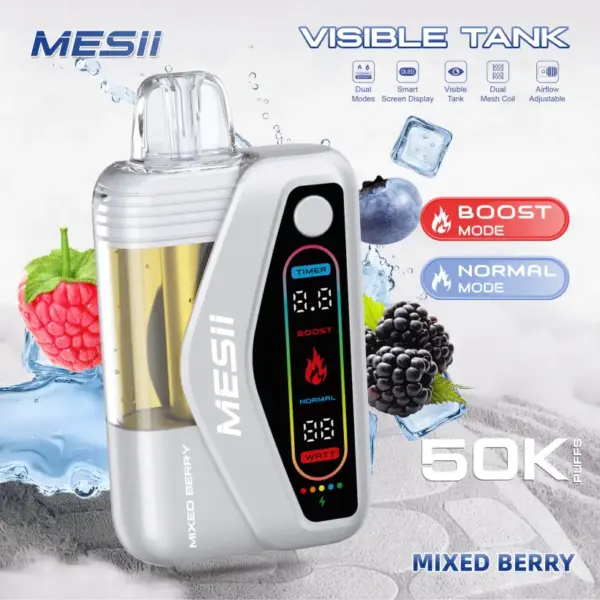 Mesii 50K Puffs Visible Tank Dual Mode Wegwerp E Sigaret 50000 Gratis Verzending