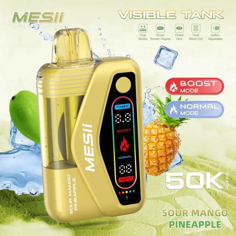 Mesii 50K Puffs Visible Tank Dual Mode Wegwerp E Sigaret 50000 Gratis Verzending