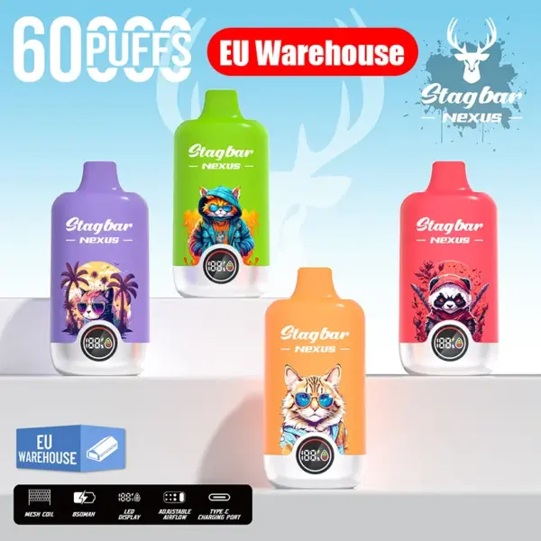 Stagbar 60K Puffs Nexus Wegwerp E Sigaret 60000 EU Magazijn