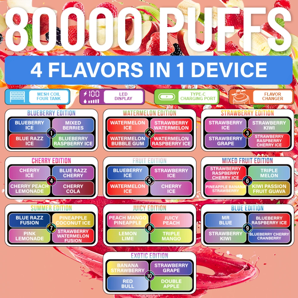 Stagbar 80k Puffs Wegwerp Vape Stag Bar 4-in-1 Gratis Verzending EU Magazijn