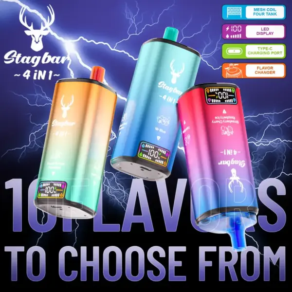 Stagbar 80k Puffs Wegwerp Vape Stag Bar 4-in-1 Gratis Verzending EU Magazijn