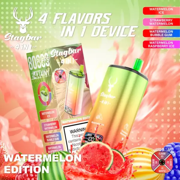Stagbar 80k Puffs Wegwerp Vape Stag Bar 4-in-1 Gratis Verzending EU Magazijn