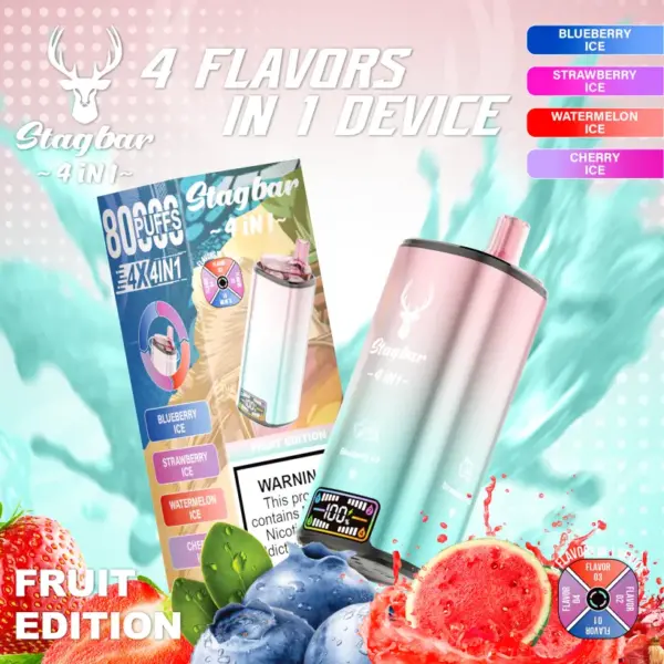 Stagbar 80k Puffs Wegwerp Vape Stag Bar 4-in-1 Gratis Verzending EU Magazijn
