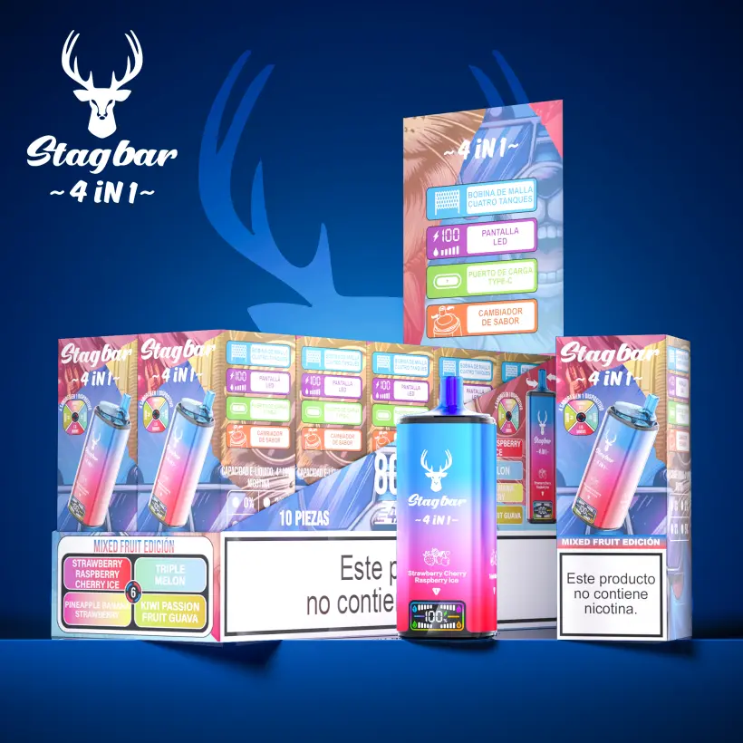 Stagbar 80k Puffs Wegwerp Vape Stag Bar 4-in-1 Gratis Verzending EU Magazijn